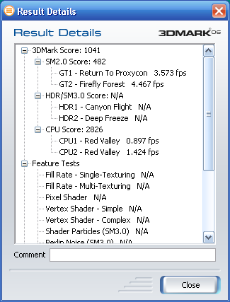 Score 3DMard 06 on 9800 Pro